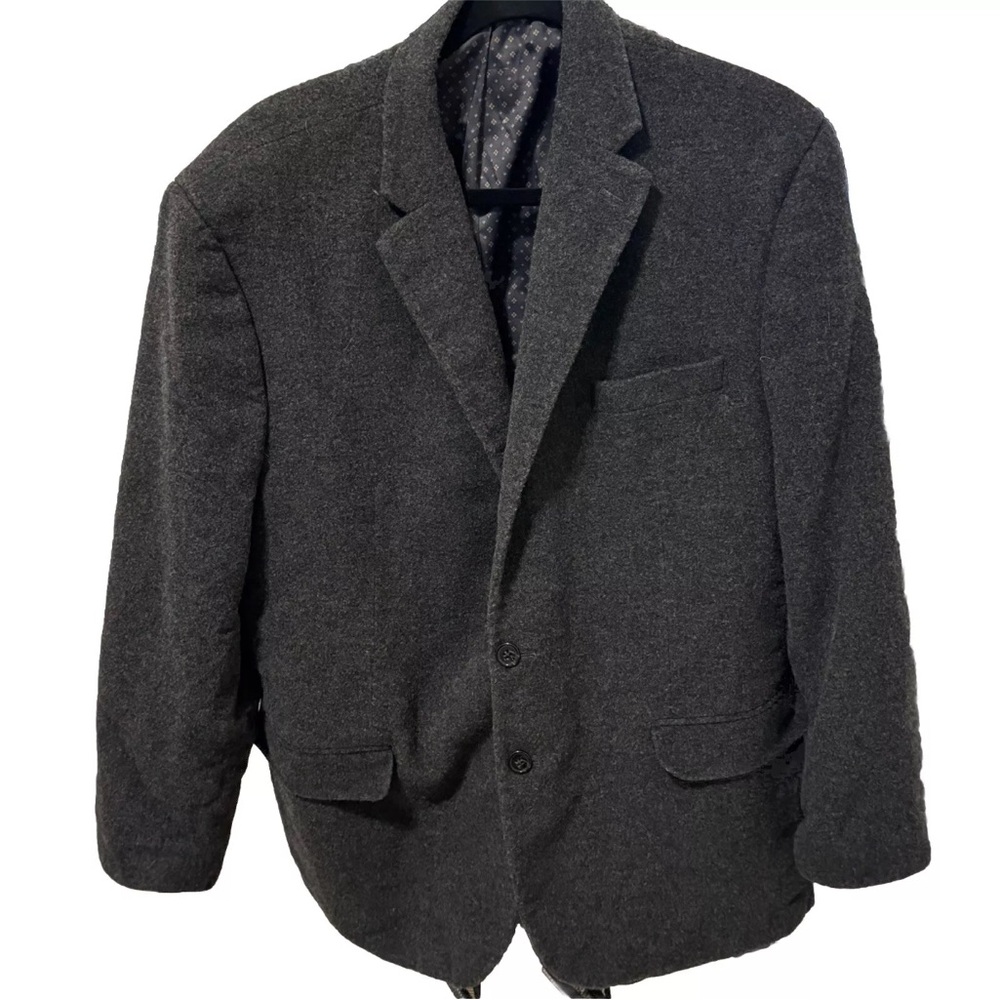 Lauren Ralph Lauren‎ Mens Wool/Silk/Cashmere Sport Coat. Sz. 46 Long Grey
